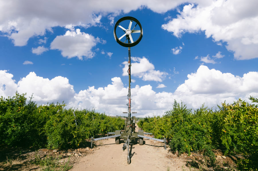 trailer mounted electric mobile frost fans